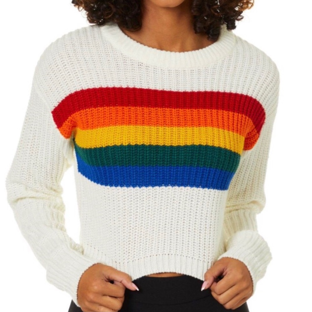🏳️‍🌈 Rainbow Crop Sweater 🌈✨